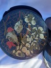 Vtg Otagiri Japan Birds floral Laquerware Coasters Complete Set Of 6 With Case