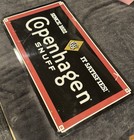 Vintage 1980s Copenhagen Snuff Metal Tin Sign Store Display Man Cave 12   x21   