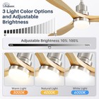 Nickel   Solid Wood Ceiling Fan With Dimmable Led   Remote Control 6 Speed quiet