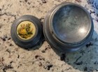 Vintage Metal Round Vanity Powder Puff Trinket Working Music Box-beautiful Music