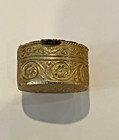 Micro Mosaic Italian  Inlaid Glass Flowers Small Pill Box  Rare With Liner Vtg