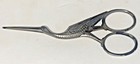 Vintage Unusual Antique Steel Stork Sewing Scissors  4 1 4         