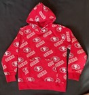 Nwt Nfl San Francisco 49ers Red Hooded Hoodie W  Pocket - Youth Small 8
