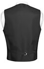Men s Black Dress Vest Necktie Bow Tie And Hanky Set For Suit Or Tuxedo