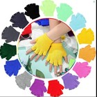 50 Pairs Kids Fingerless Winter Gloves     Stretchy Knitted Gloves - Asst  Colors