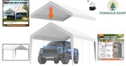 10 X 20 Ft Heavy Duty Carport Canopy Waterproof Garage Car Shelter Tarp Tent    