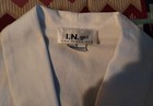 Vintage I n  San Francisco Off-white Ss Cropped Jacket Tie Front Sz M