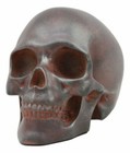 Decorative Rust Colored Skull Head Skeleton Figurine Statue Display
