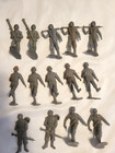 Vintage Louis Marx German Gray Infantry Soldier Lot 