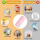 Portable Food Bag Sealer  Reusable Resealer For Snack And Chip Bags
