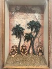 Monkeys Palm Trees Map Wooden Shadow Box Hear No Evil See No Evil Speak No Evil