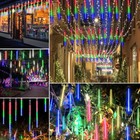 192 Led Lights Meteor Shower Rain Tree String Lamp Garden Waterproof Party Decor