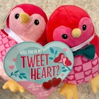 Valentine Penguin Plush Couple Tweet Heart Gummy Candy Gift Set Pink Red