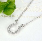 1 00 Ct Round Cut Vvs1 Diamond Horseshoe Pendant Necklace 14k White Gold Finish