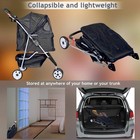 3 Wheels Pet Stroller Dog Cat Stroller Travel Folding Carrier