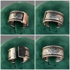 Extremely Rare Ancient Roman Solid Silver Ring With Garnet Bezel