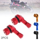2 Pcs 90 Degree Motorcycle Tire Valve Stems Fit For Honda Kawasaki Suzuki