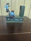 Reproduction Antique Style Cast Iron Mechanical Kick Coin Bank Football