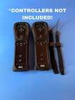 X2 New Nintendo Wii Remote Black Rubber Silicone Gel Covers Sleeves   Straps