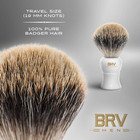 Pure Badger Shaving Brush  19mm Knots  - Heavy Resin Handle - Use With Double-ed