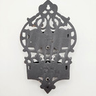 Vtg Iron Art Lb-14 Cast Iron Double Pocket Match Holder Wall Mount Safe Ornate