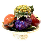 Vintage Handmade 10  Italian Majolica Tropical Fruit Bowl Centerpiece
