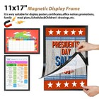 Pujiang 11x17 Magnetic Display Frame 10-pack Black Double-sided Self-adhesive