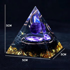 Orgone Amethyst Stone Crystal Certified Emf Protection Pyramid   Quartz Energy