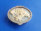 Vintage Gold Tone Cherubs Angels Pill Box 