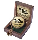 Solid Brass Directional Engraved Compass W  Box  Man Of God 1 Timothy 6 11
