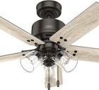 Hunter Fan 44 Inch Noble Bronze Indoor Ceiling Fan With Led Light Kit And Pull C