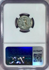 218-222 Ad    horned    Elagabalus Ancient Roman Silver Denarius Coin 19mm Ngc Au
