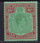 Bermuda Stamps Dec 1946 10 - Reference Issue 6 Mh P13 9 X 13 8 Sg119d  Cv   75