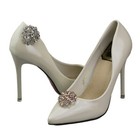 Decorative Crystal Rhinestone Floral Shoe Clips For Wedding Party Shoes Decor   