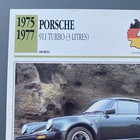 Porsche 911 Turbo Automobile 1975-77 Sports Car Germany Ephemera Litho Photo Nmt