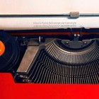 Olivetti Valentine Typewriter Red Vintage Manual Machine And Ribon Japan Used