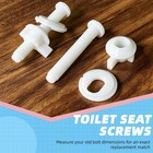 2 Pcs Toilet Seat Screws Replacement Kit  Plastic Bolts With Plastic Nuts And