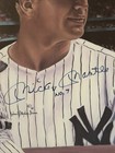 Vintage Mickey Mantle Signed 18x24 Lithograph Framed And Matted  Grad Collection