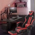 Red Gaming Chair     Racing Style W  Footrest  Headrest   Lumbar Support