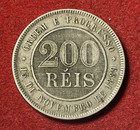 Brazil 200 Reis 1889 Copper-nickel Coin Km 493 T10310