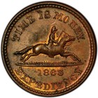 New York Ny630ak-2a Pcgs Ms-63 Bn - Hussey s Special Message Post - Locomotive