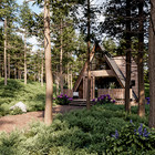 A-framed Cabin House Plan Dwg Cad File And Pdf For Blueprint Plans - 1417sqft