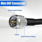 Nmo L Bracket Fender Mount 3 4  Hole With Mini-uhf Male Adapter 15ft Rg-58 Cable