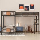 L-shaped Twin Over Twin Bunk Bed With Twin Size Loft Bed With Desk And Shelf