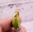 Antique Austrian Vienna Cold Painted Bronze Figure Of Little Green Parakeet