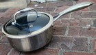 Set Of 4 Hexclad Hybrid Saucepan 2   3-quart W Tempered Glass Lid  Great  