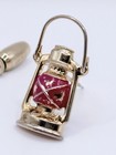 Vintage Hickok  barn Lantern  Tie Chain Clasp 1950   s Mcm Gold Plated Man Gift