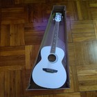 Luna Guitars Aurora Borealis 3 4 Size Acoustic Guitar White Sparkle