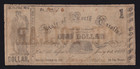  1 1861 Csa Bill North Carolina One Dollar Note Large Cr26 Raleigh  10 Nc Back