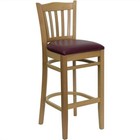 Home Square Hercules Series 31  Bar Stool With Burgundy Seat - Set Of 3